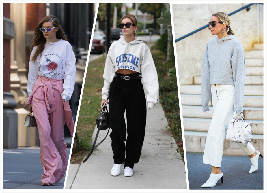 What hoodie to wear with wide-leg pants